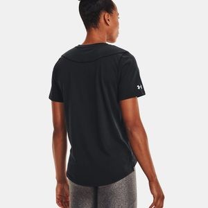 Under Armour Women's UA Stadium T-Shirt Black Size L – NWT – Soft Cotton Blend